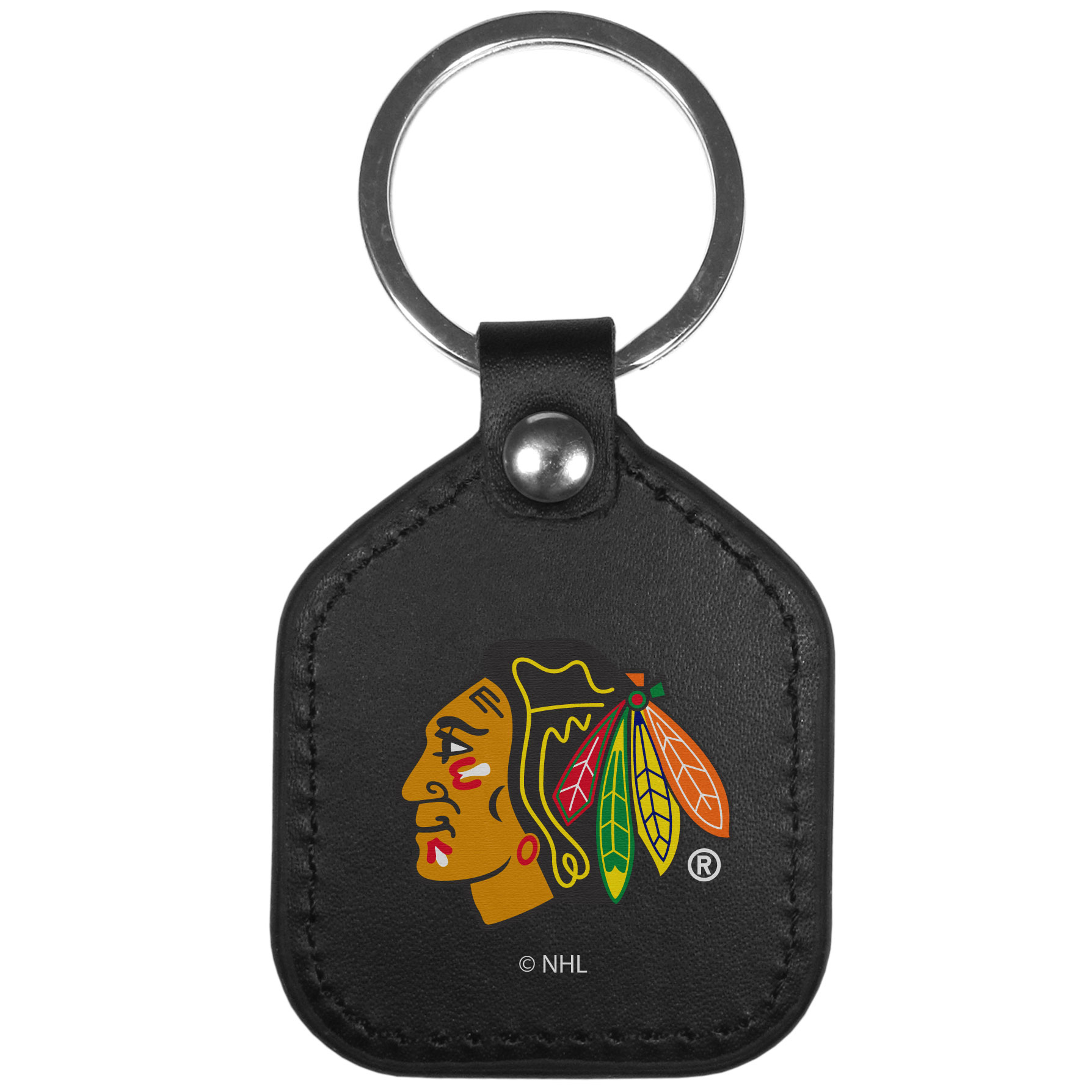 Chicago Blackhawks? Leather Square Key Chains    