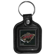 Minnesota Wild® Square Leatherette Key Chain