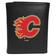 Calgary Flames® Leather Tri-fold Wallet, Large Logo