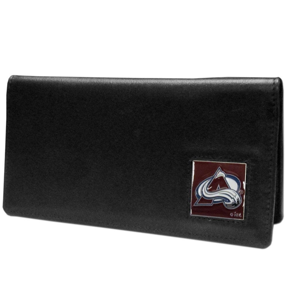 Colorado Avalanche® Leather Checkbook Cover