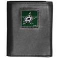 Dallas Stars™ Deluxe Leather Tri-fold Wallet Packaged in Gift Box