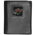 Minnesota Wild® Leather Tri-fold Wallet