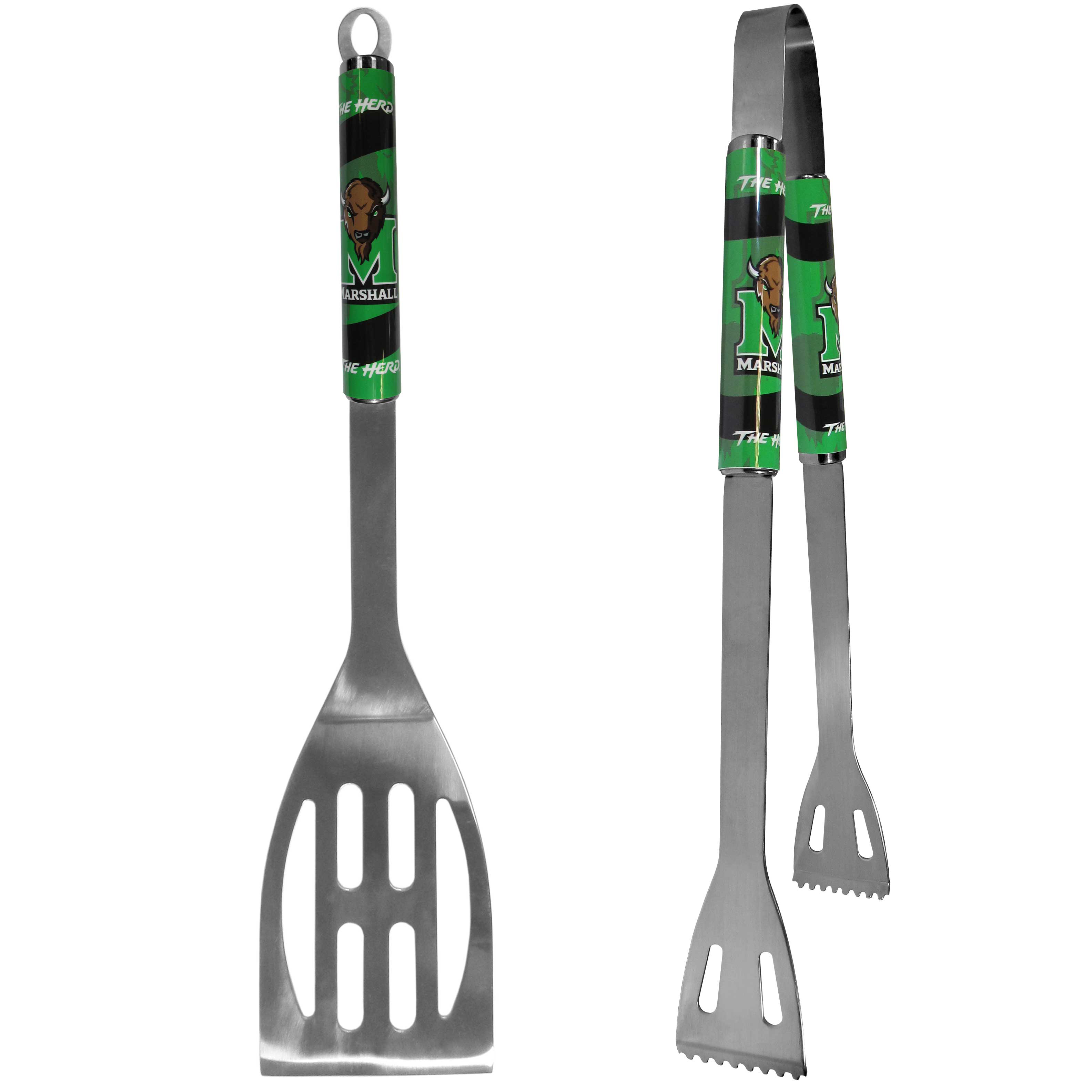 Marshall Thundering Herd 2 pc Steel BBQ Tool Set