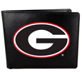 College Leather Bi-fold Wallet, Large Logo