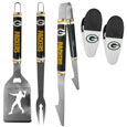 3 pc Steel Logo BBQ Tools w/Chip Clips