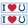 I Heart Bumper Style Decal, 2 pack