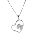 Sterling Silver Open Heart Necklace