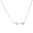 Sterling Silver Heartbeat Necklace